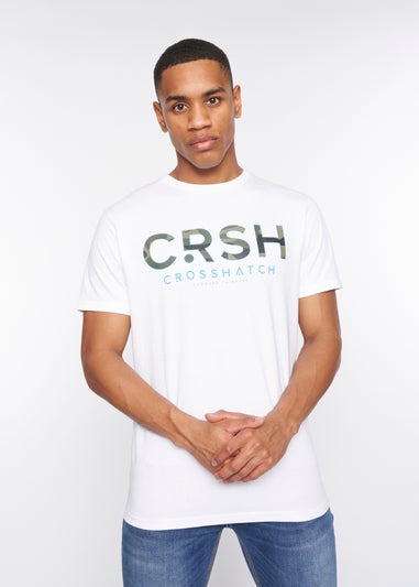 Crosshatch White Fratter T-Shirt