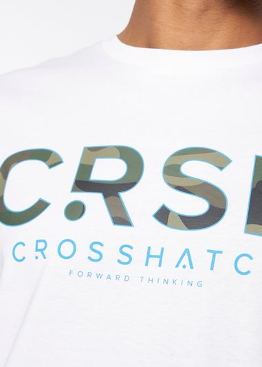 Crosshatch White Fratter T-Shirt