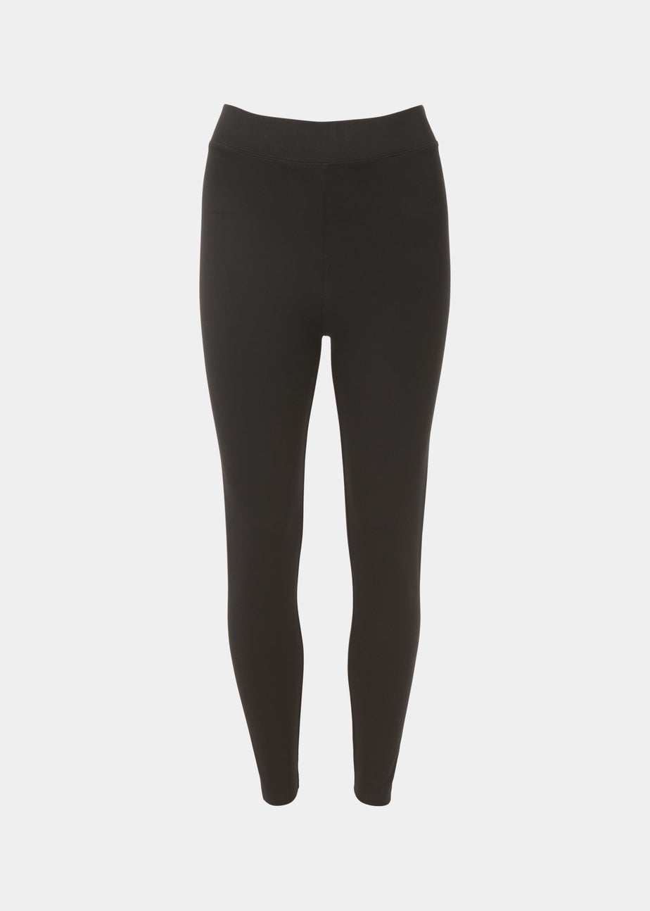 Black Plain Ponte Leggings