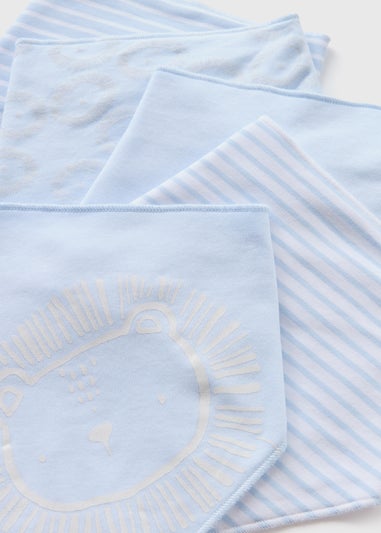 5 Pack Baby Blue Bandana Bibs