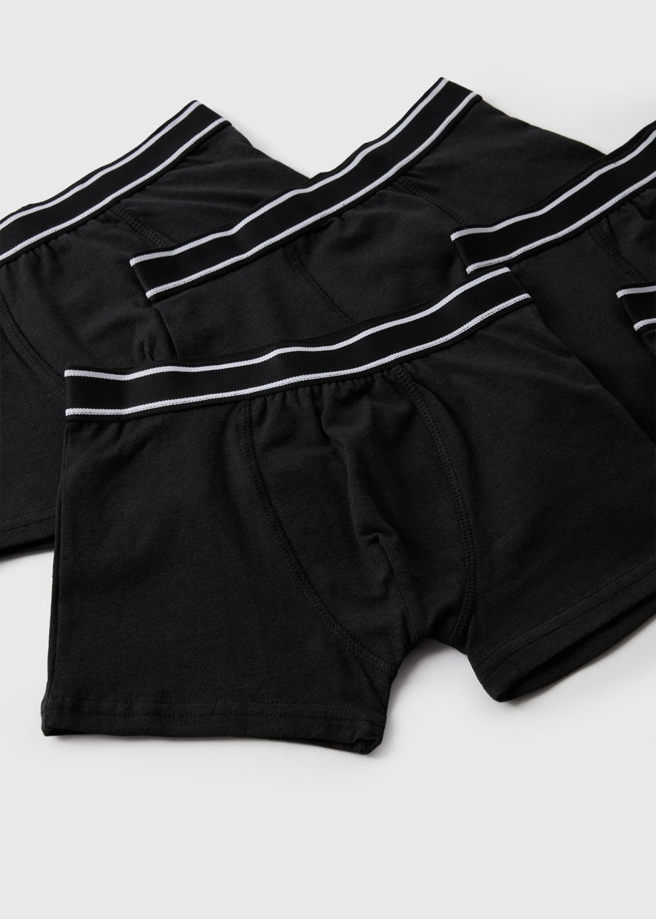 5 Pack Boys Black Trunks