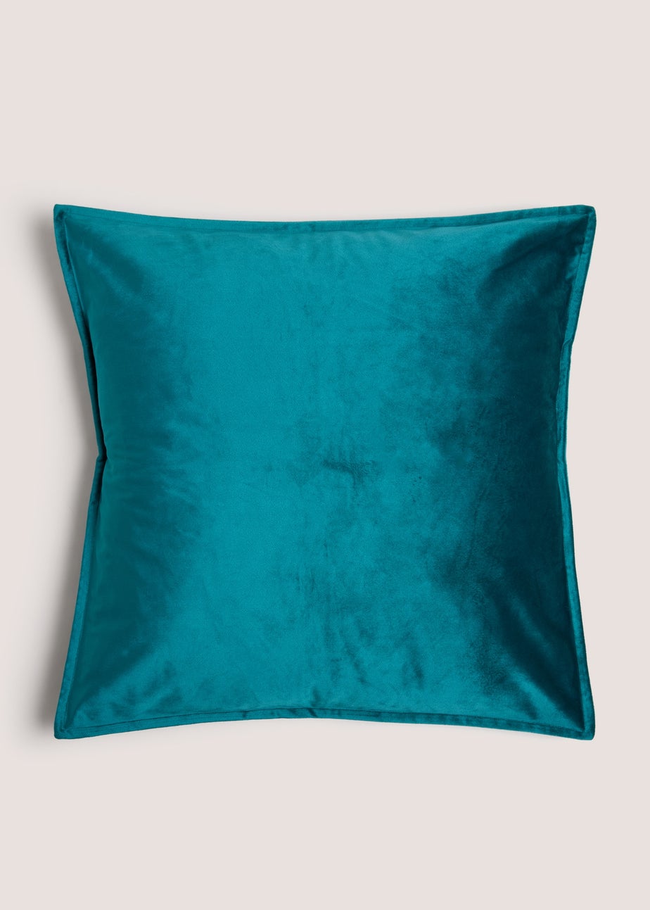Large Teal Velvet Cushion