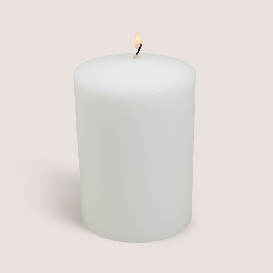 White Church Medium Candle