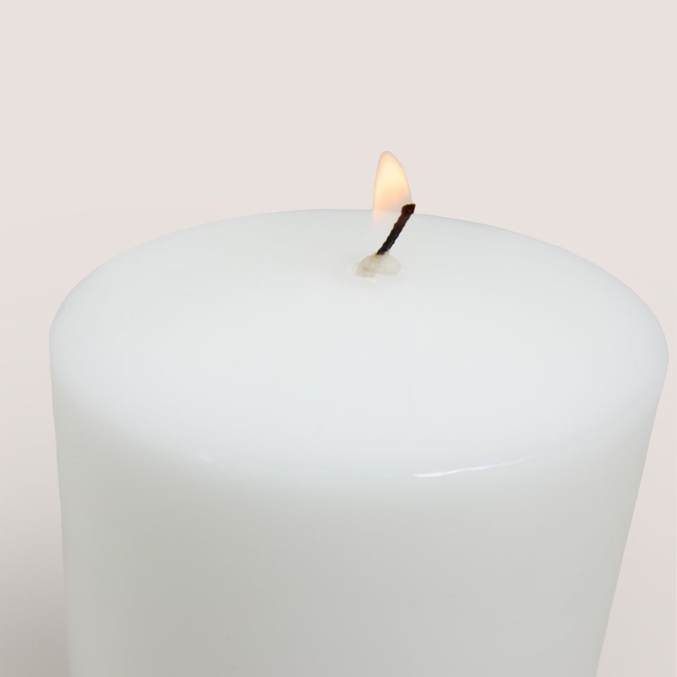 White Church Medium Candle