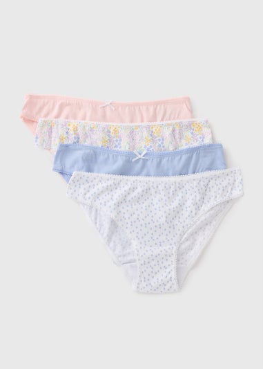 4 Pack Multicolour Floral Mini Knickers