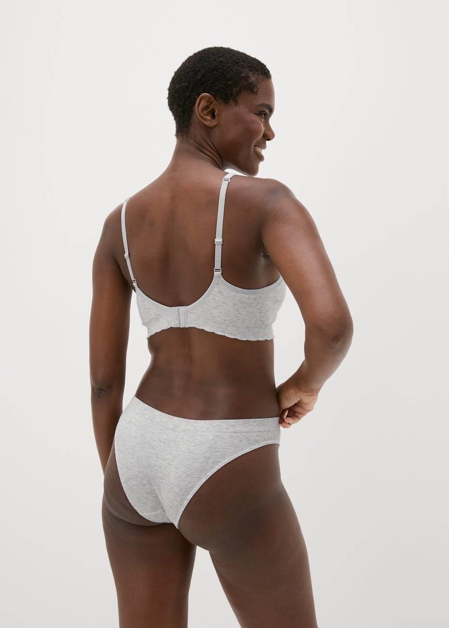 Grey Seamless Brazilian Knickers