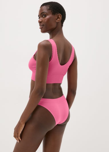 Pink Seamless Brazilian Knickers