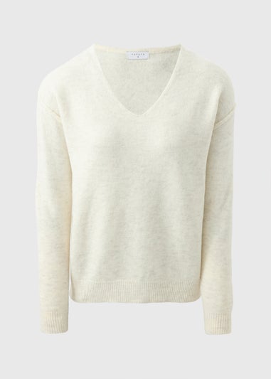 Cream V-Neck Jumper