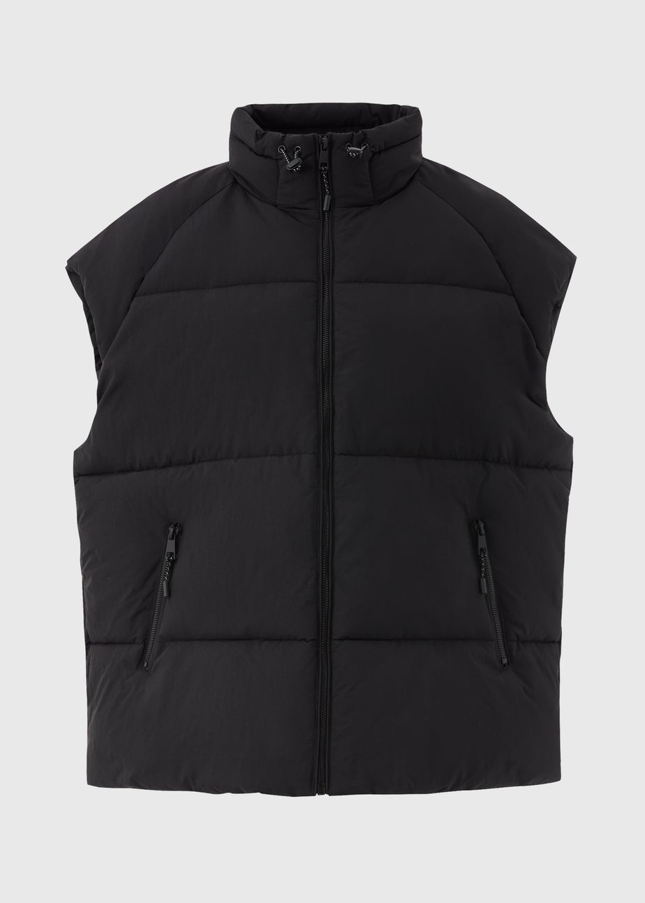 Black Technical Padded Gilet