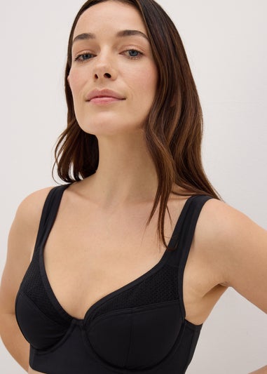 Souluxe Black Underwired Sports Bra