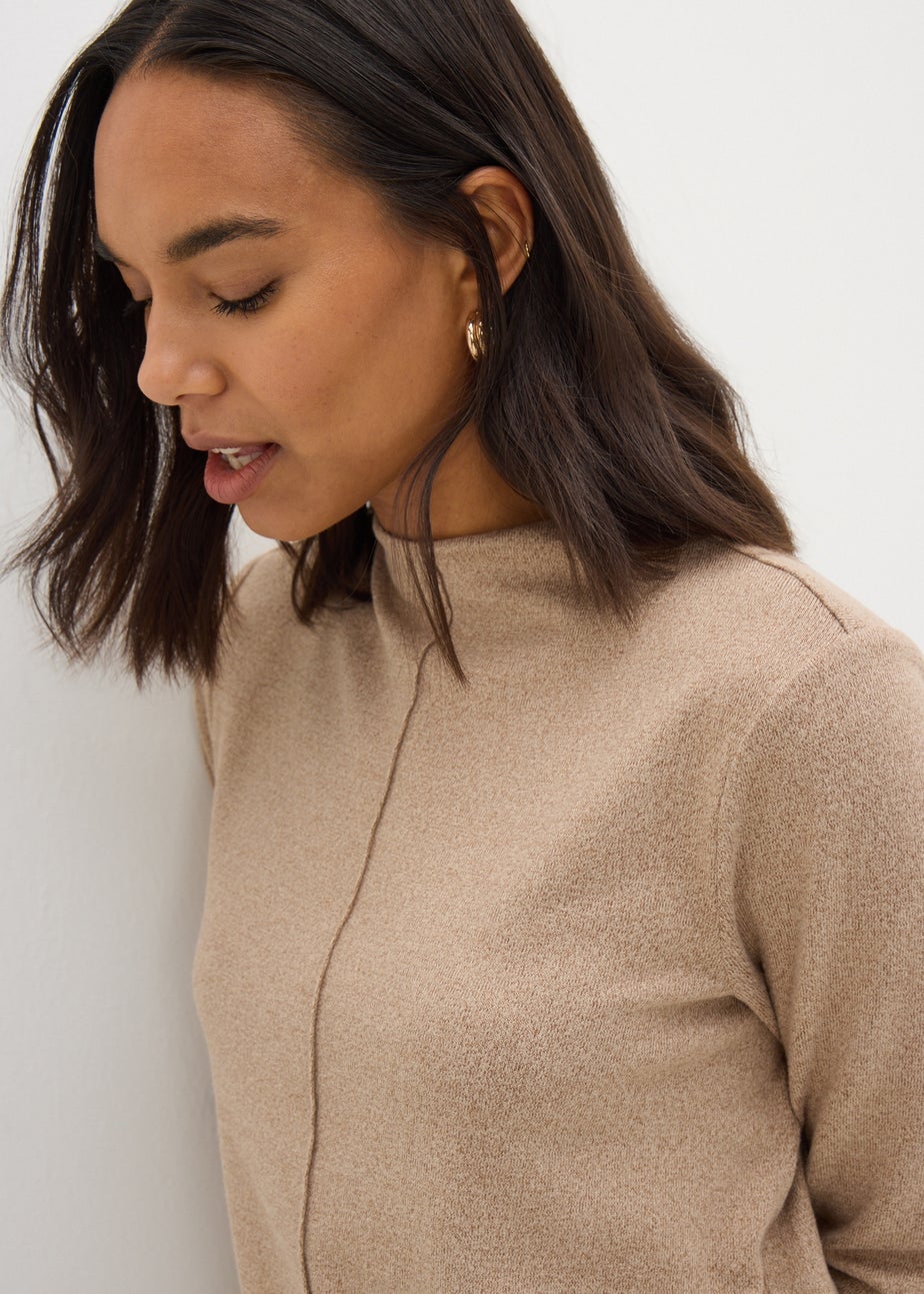 Et Vous Camel Front Seam Co Ord Top