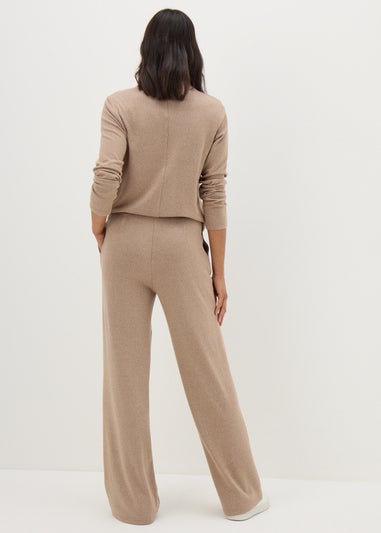 Et Vous Camel Wide Leg Co Ord Trousers