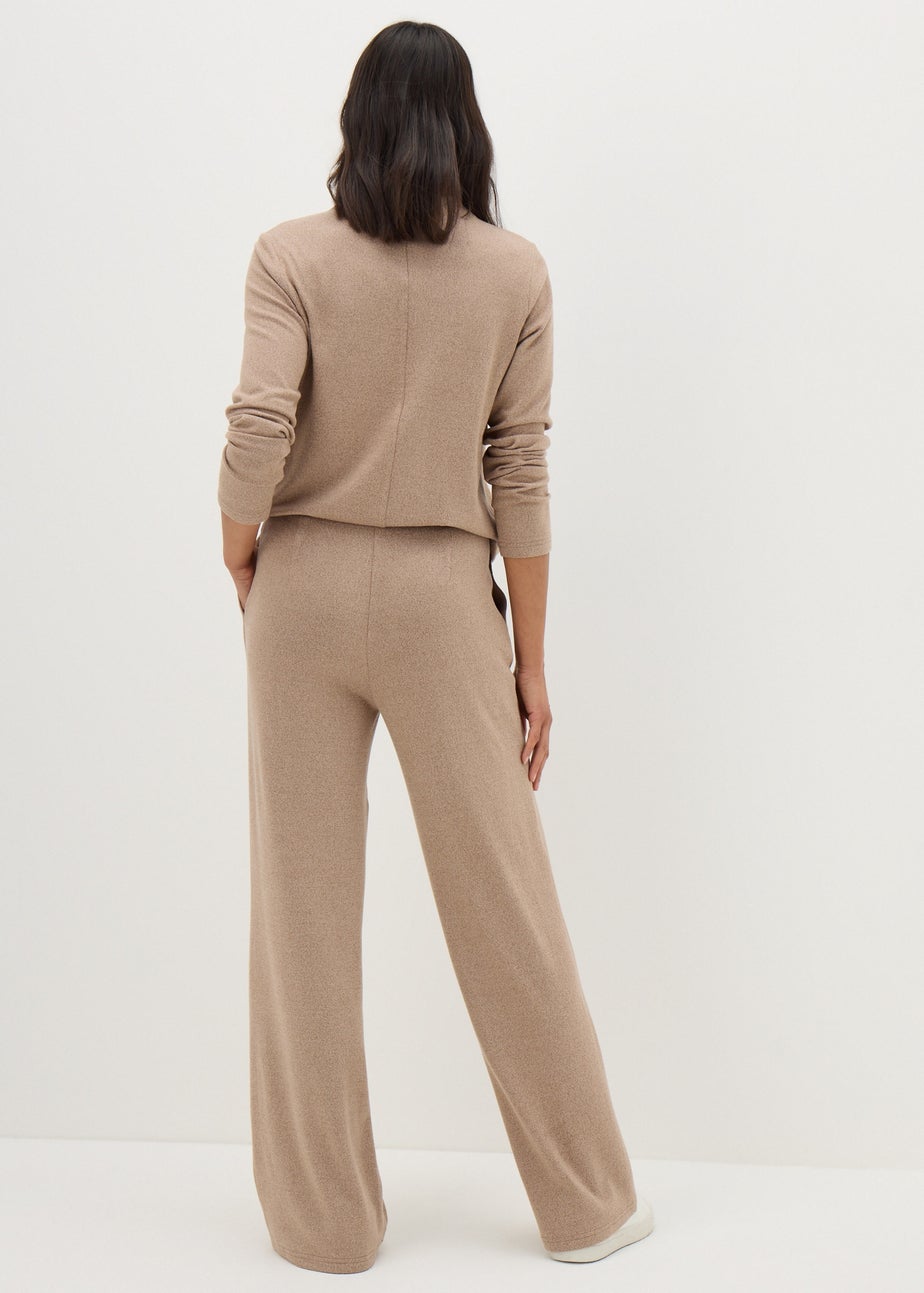Et Vous Camel Wide Leg Co Ord Trousers