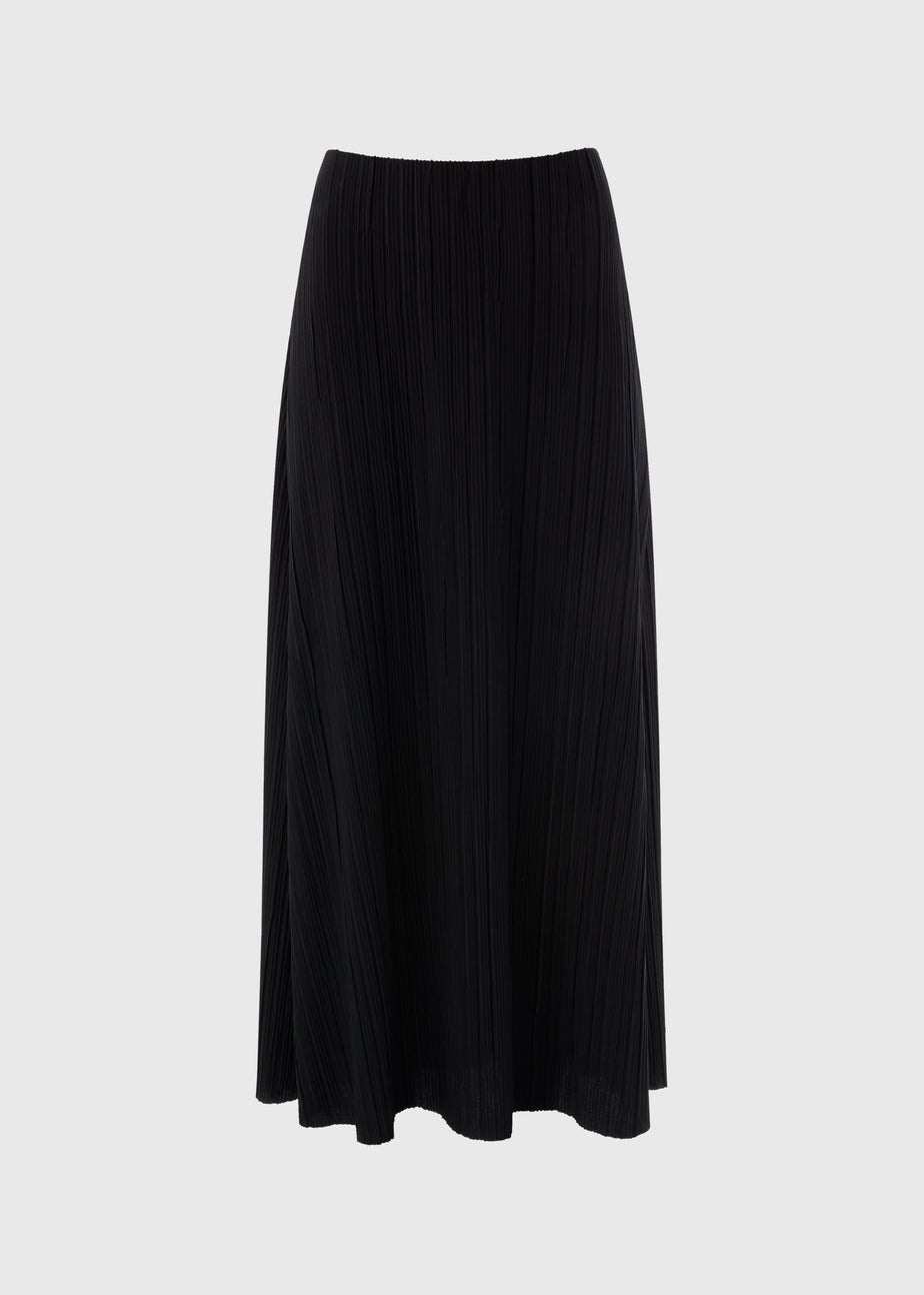 Et Vous Black Plisse Midaxi Skirt