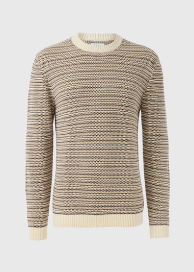 Ecru Stitch Stripe Knit Jumper