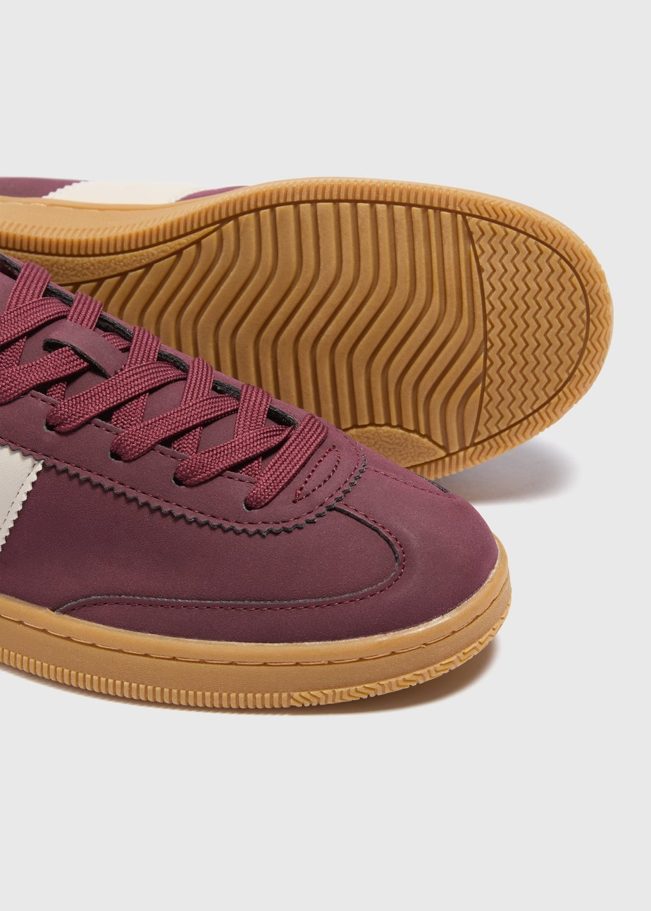 Burgundy Retro Trainers