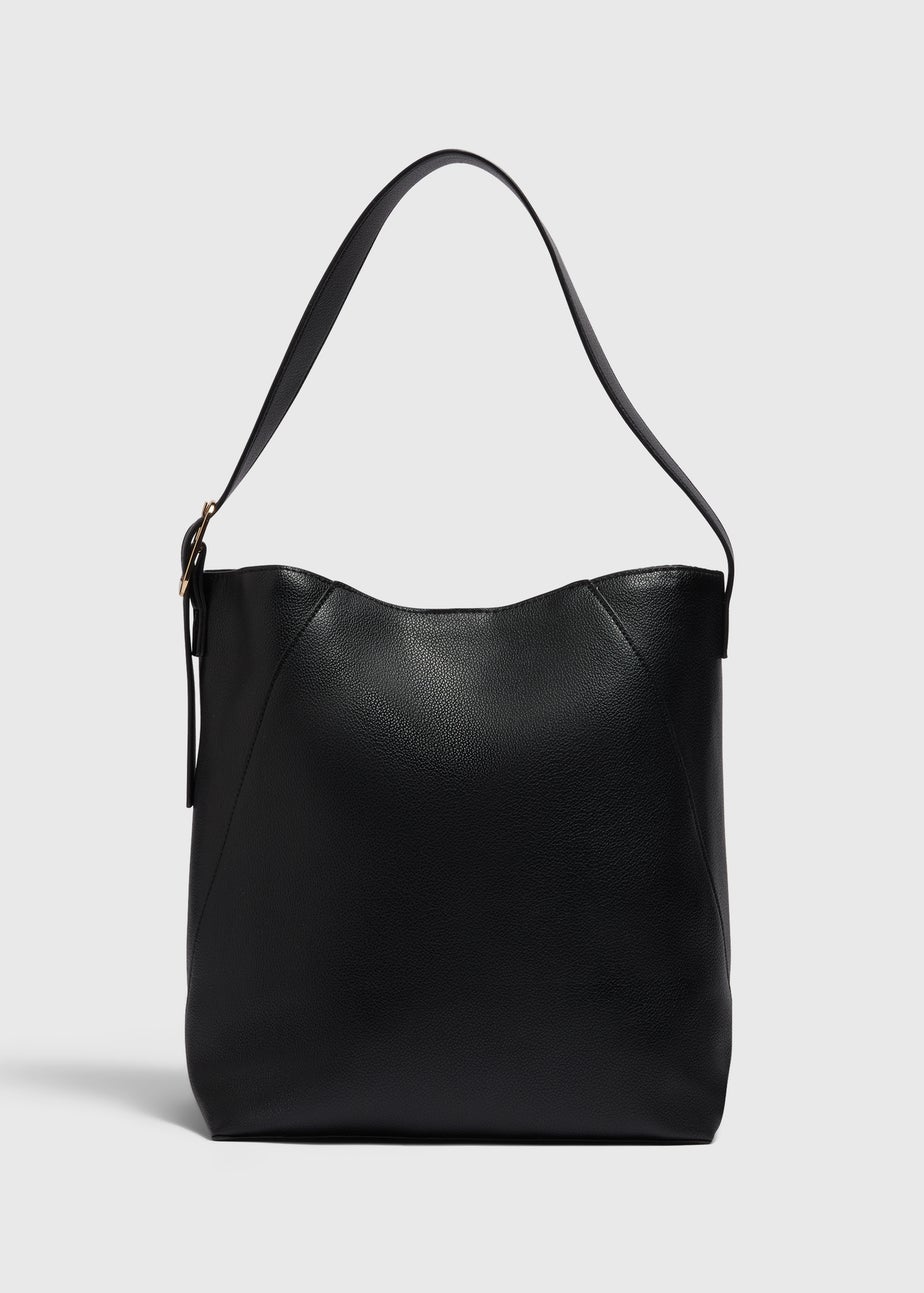 Black Bucket Tote Bag