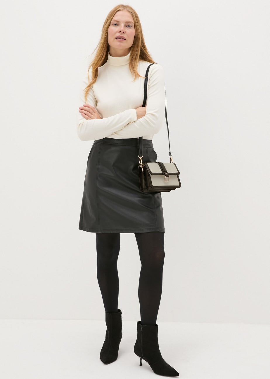 Black Canvas Crossbody Bag