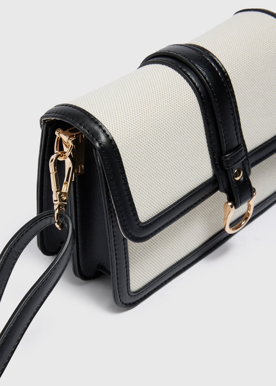 Black Canvas Crossbody Bag