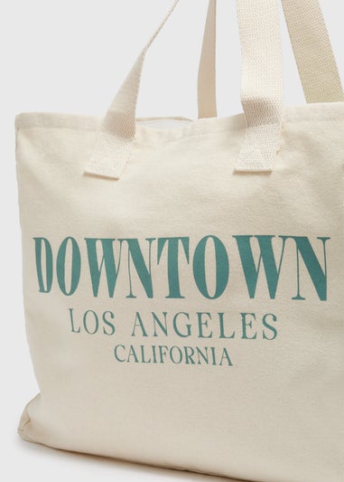 Natural Downtown LA Canvas Tote Bag