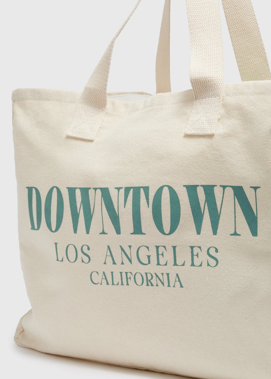 Natural Downtown LA Canvas Tote Bag