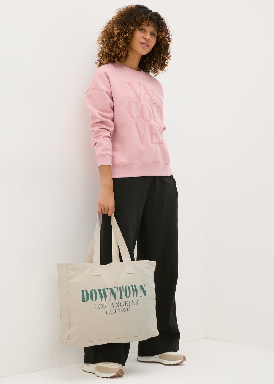 Natural Downtown LA Canvas Tote Bag