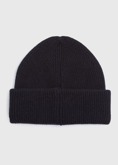 Black Ribbed Beanie
