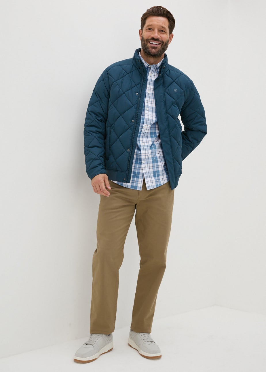 Lincoln Blue Check Poplin Shirt