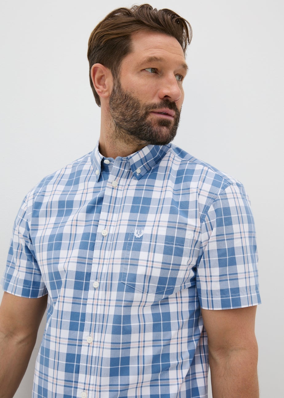 Lincoln Blue Check Poplin Shirt