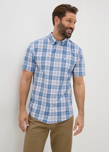 Lincoln Blue Check Poplin Shirt
