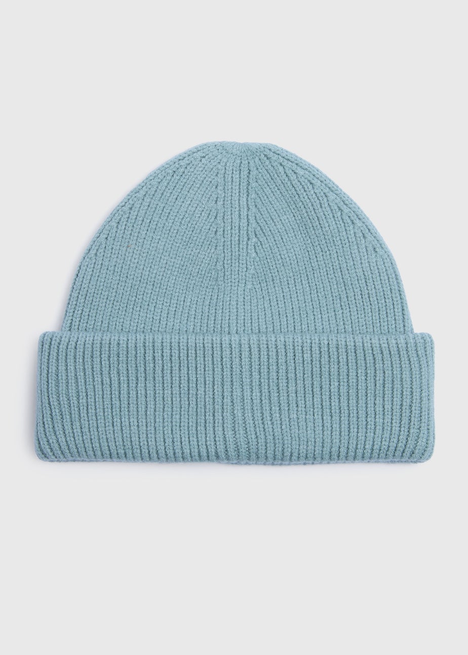 Blue Ribbed Beanie