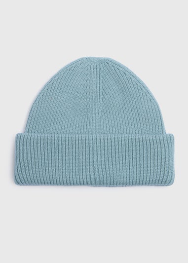 Blue Ribbed Beanie