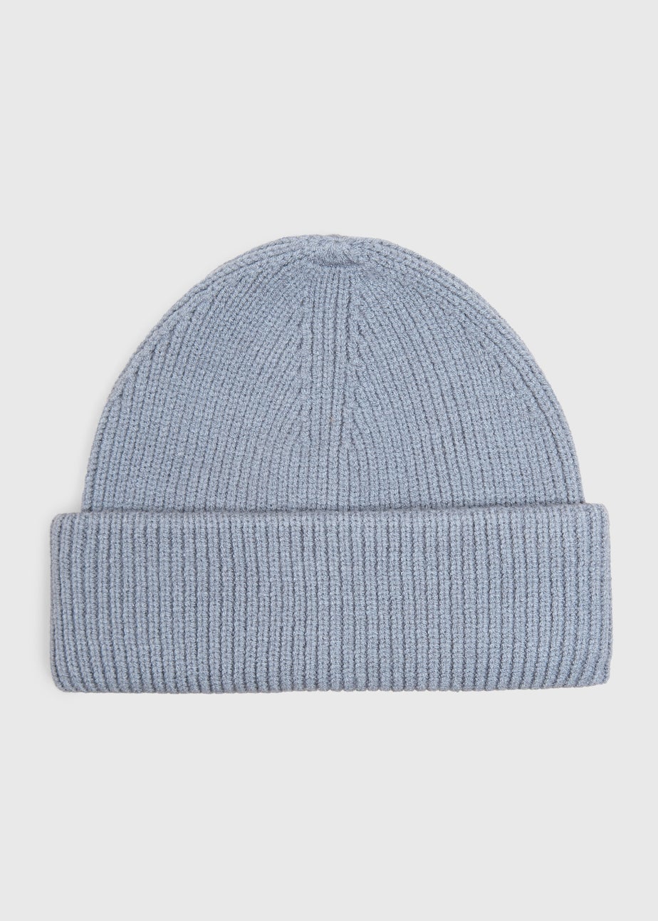 Light Blue Ribbed Beanie