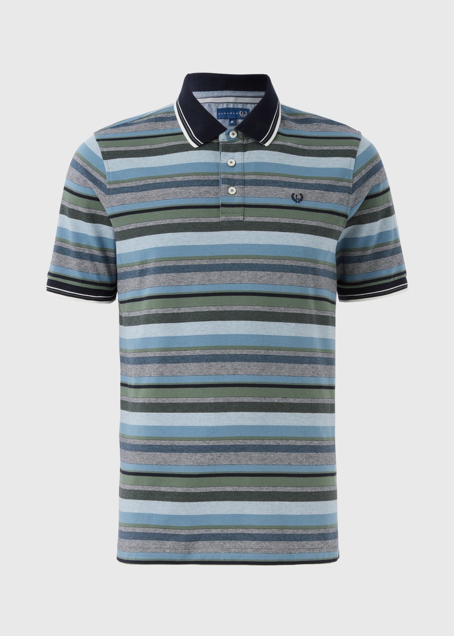 Lincoln Green Stripe Polo Shirt