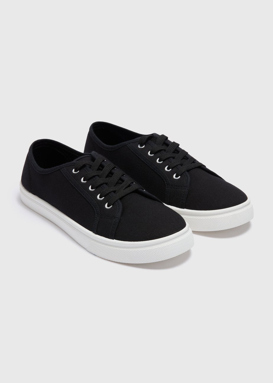 Black Injected Lace Trainers