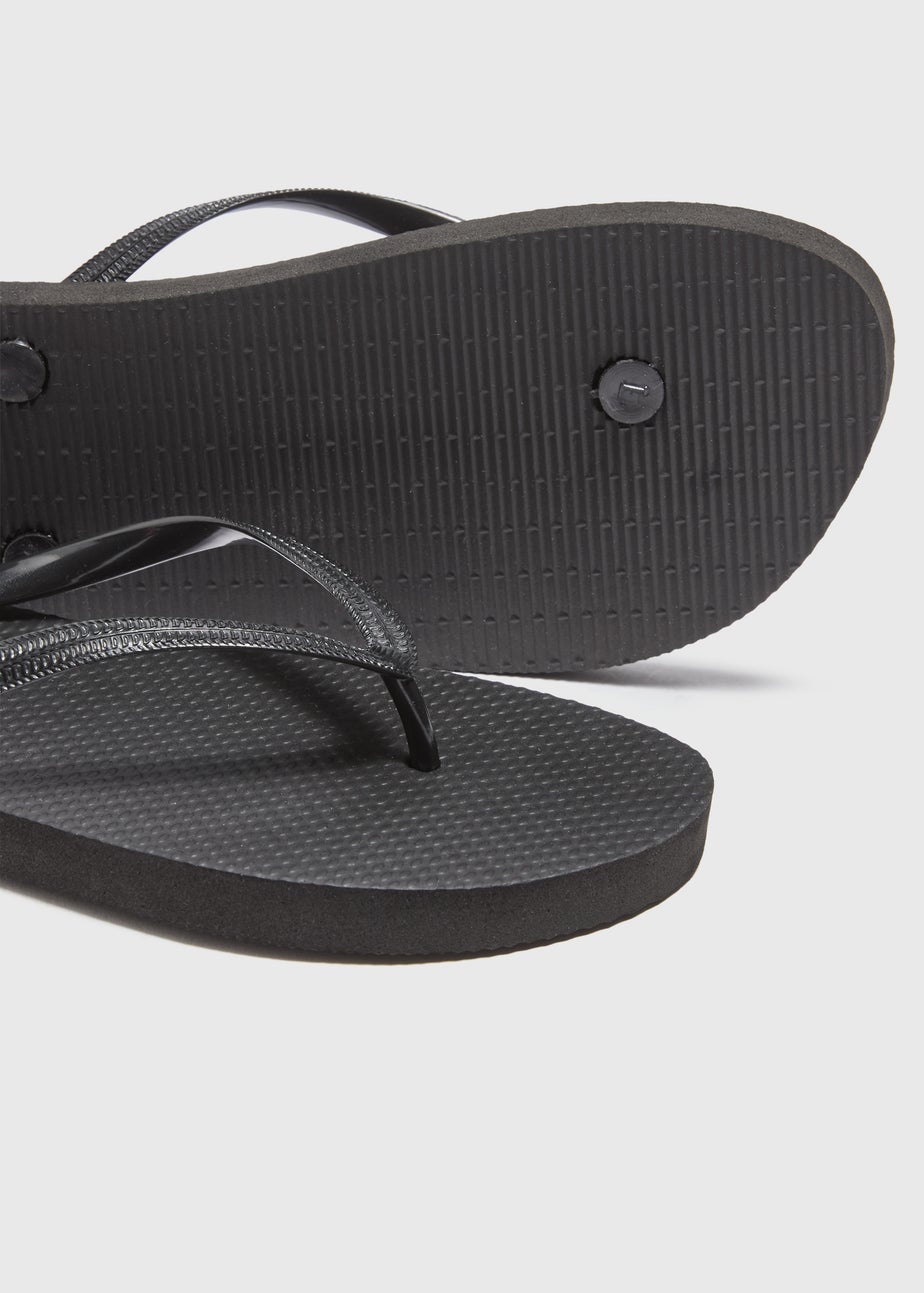 Black Flip Flops