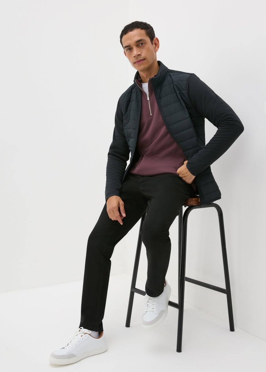 Burgundy Funnel Zip Sweatshirt