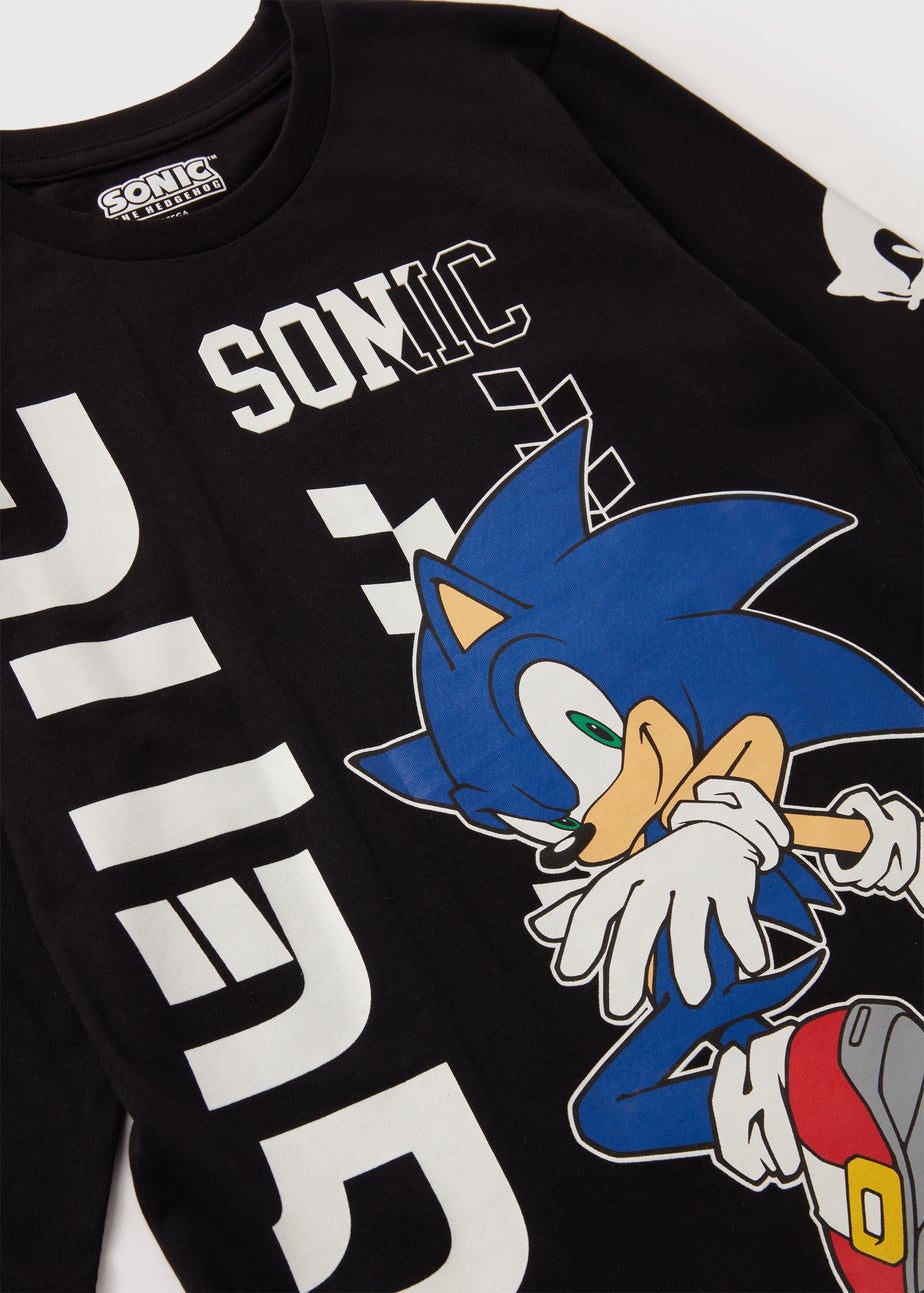 Sonic Boys Black Long Sleeve Top (5-13yrs)