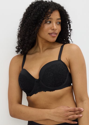 Black DD+ Lace Padded Bra
