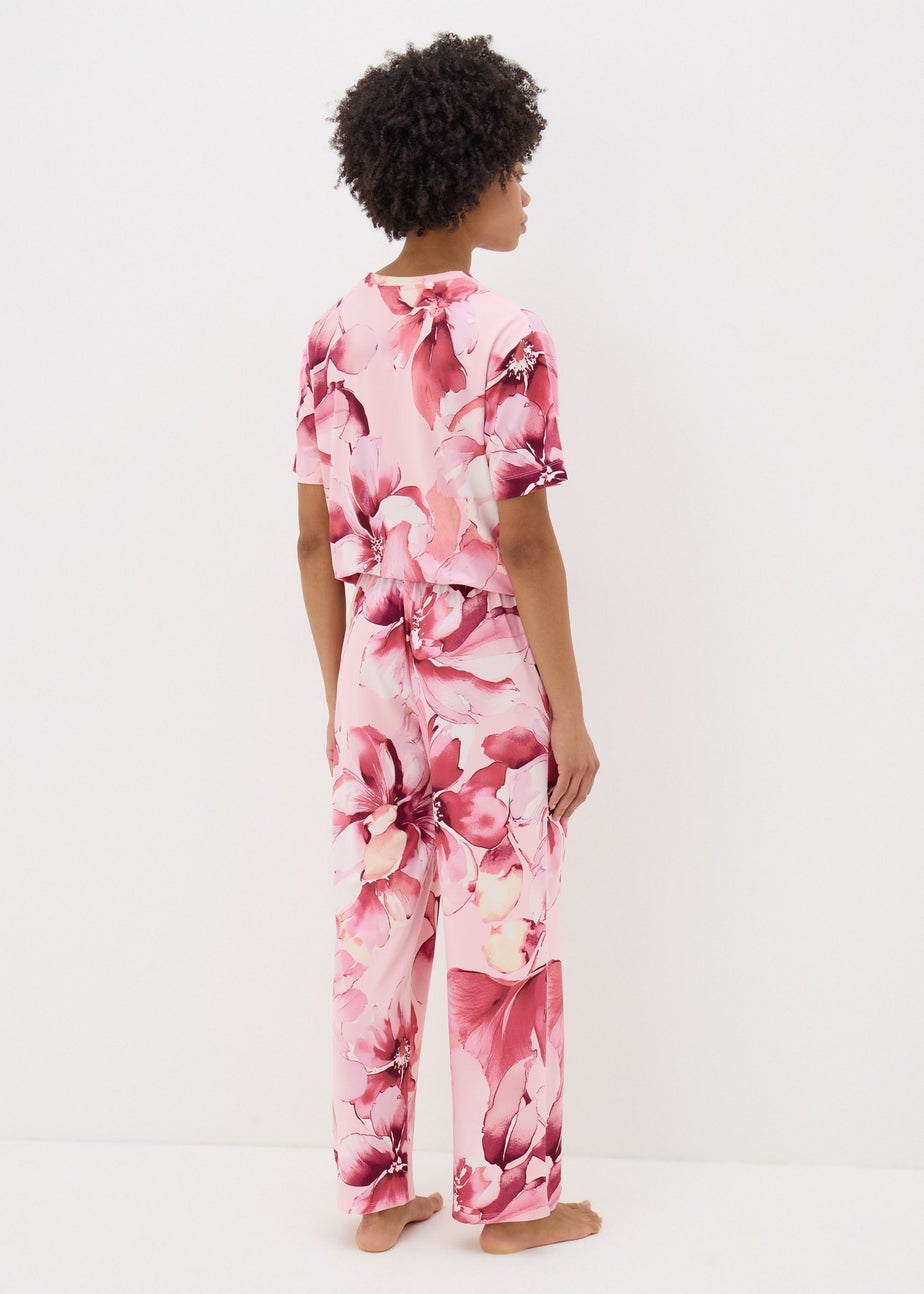 Pink Floral Soft Touch Pyjama Bottoms