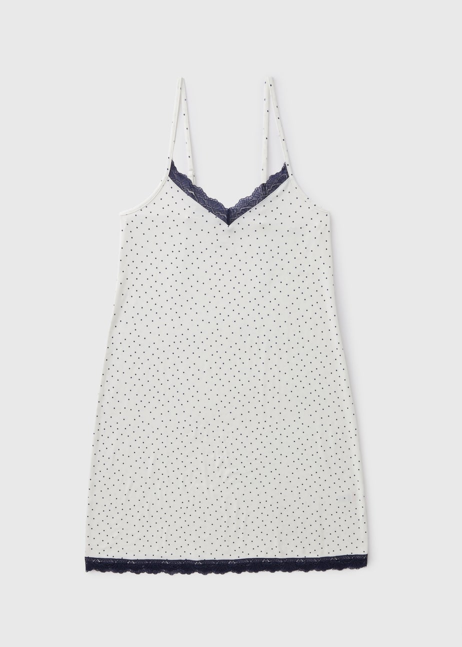 Cream Spot Chemise Nightie