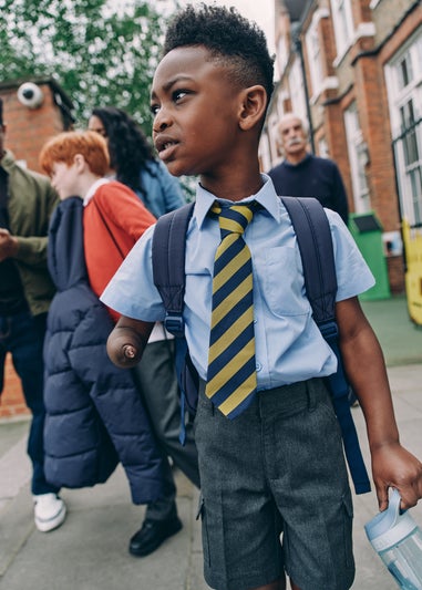 Boys 2 Pack Blue Short Sleeve School Shirts (4-16yrs)