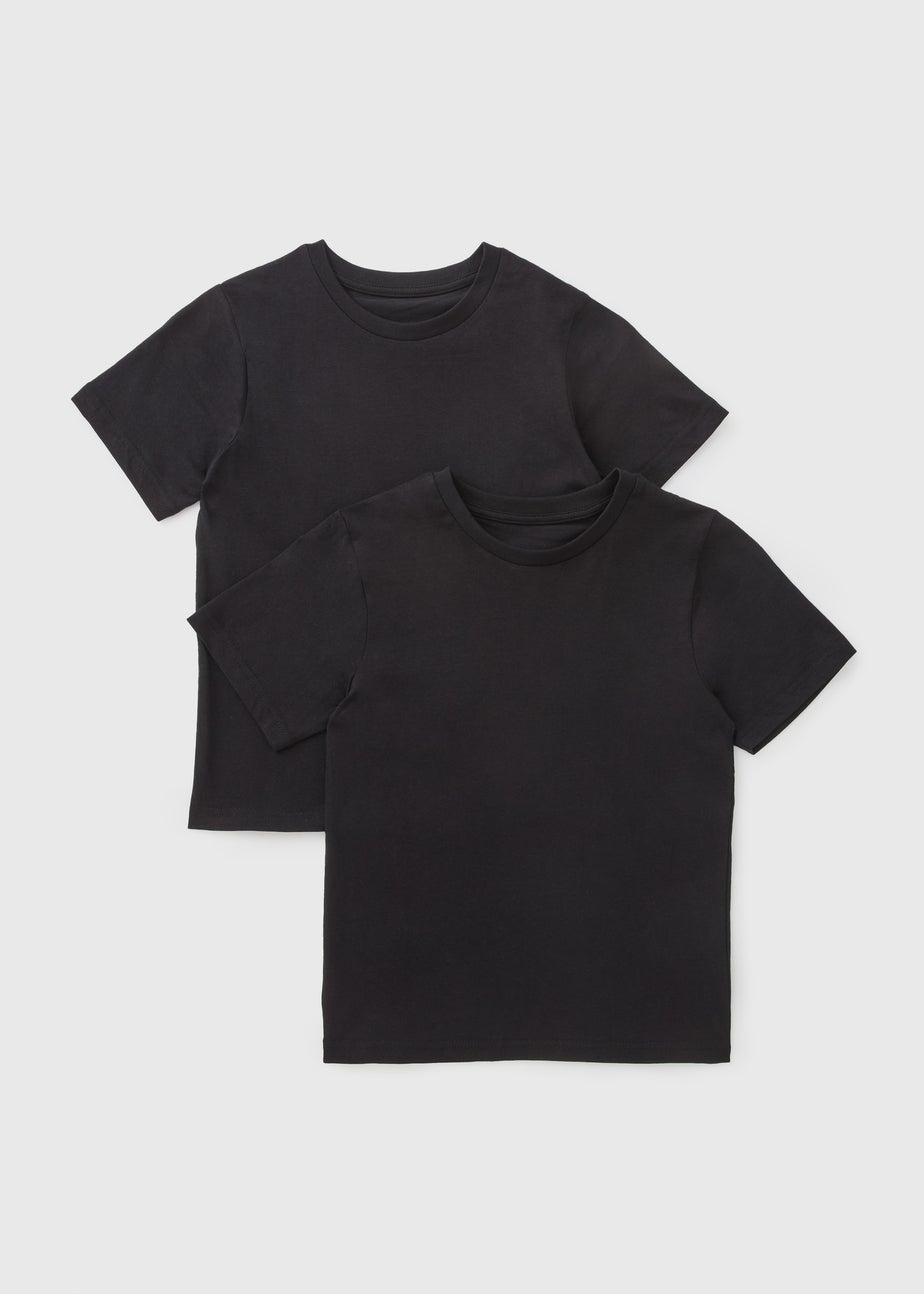 2 Pack Kids Black T-Shirts (3-16yrs)