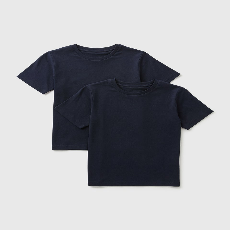 2 Pack Navy T-Shirts (3-16yrs)