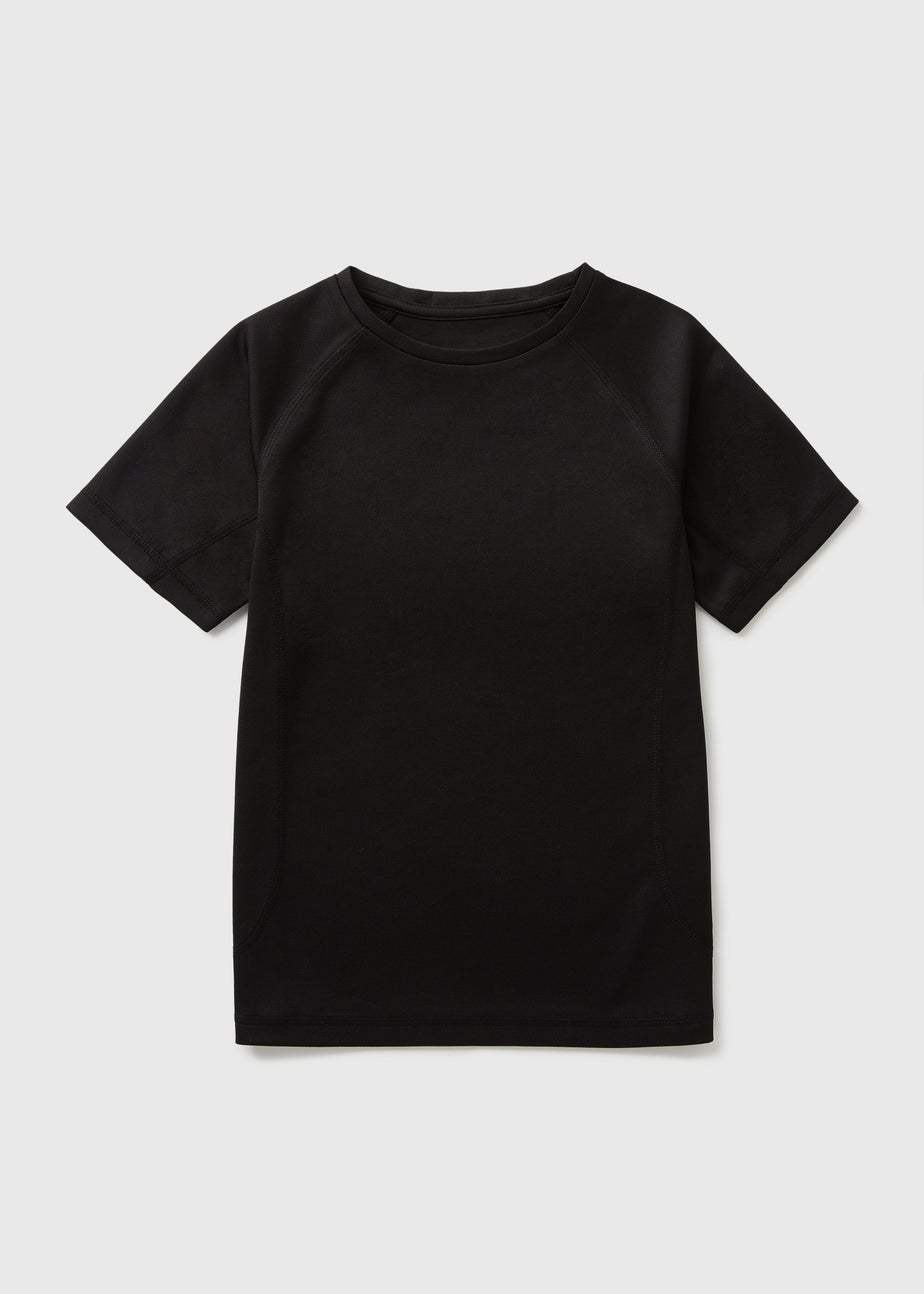 Unisex Black Sports T-Shirt (3-13yrs)