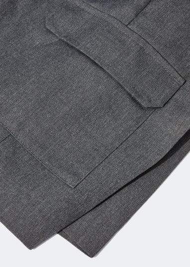 Boys Grey Cargo School Shorts (3-13yrs)