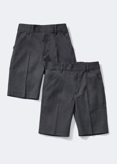 Boys Grey Regular School Shorts (3-13yrs)