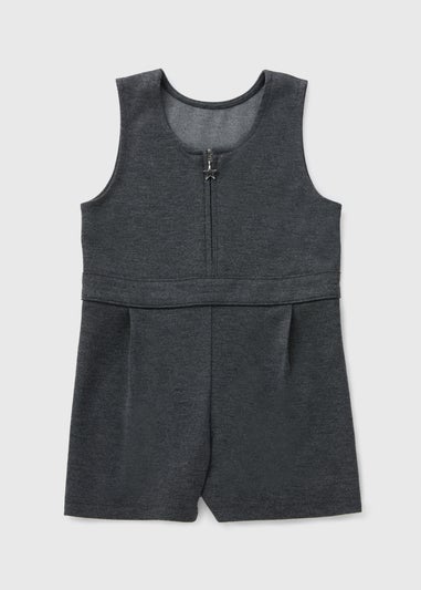 Girls Grey School Playsuit (3-12yrs)