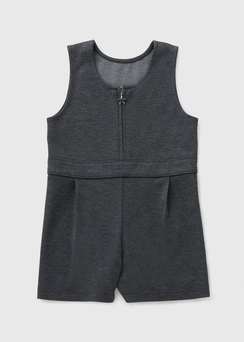 Girls Grey School Playsuit (3-12yrs)