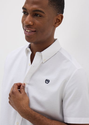 White Short Sleeve Oxford Shirt